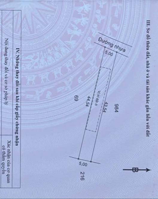Đất nền 218.6m² sổ riêng, Châu Đức BRVT - Giá 1.2 tỷ TL