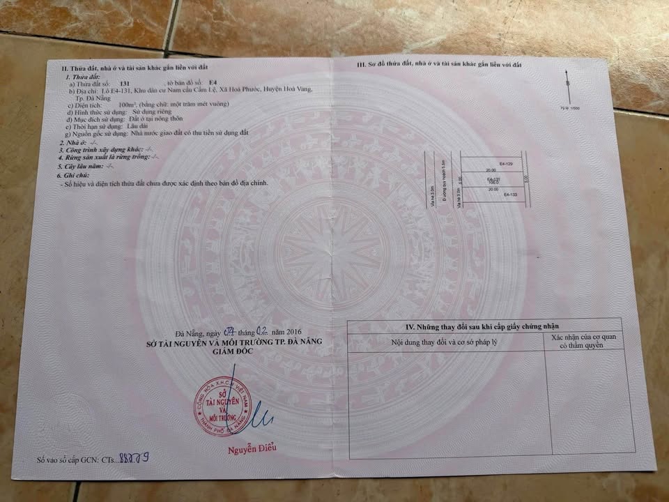 Đất Nền Hòa Xuân Cẩm Lệ 100m² Hướng Tây - Giá 4.39 Tỷ