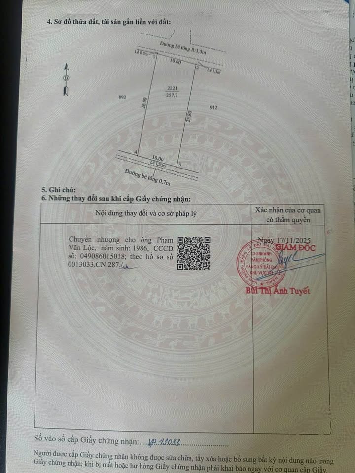 Đất nền Điện Bàn 257.7m² - 1.9 tỷ - Đường lớn, sổ hồng chính chủ!