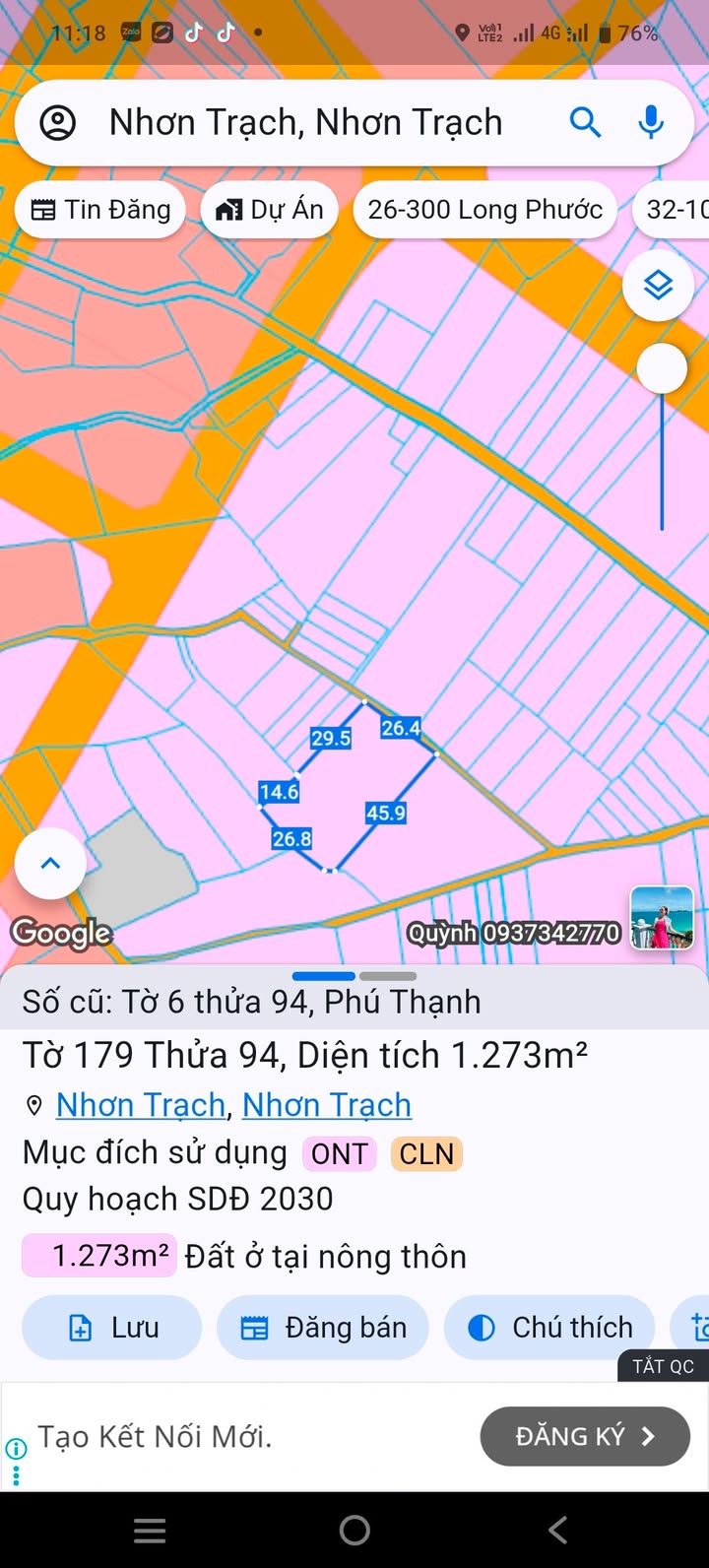 Đất Vàng Nhơn Trạch 1273m² - Sổ Thổ Cư, Giá Đầu Tư Cực Tốt