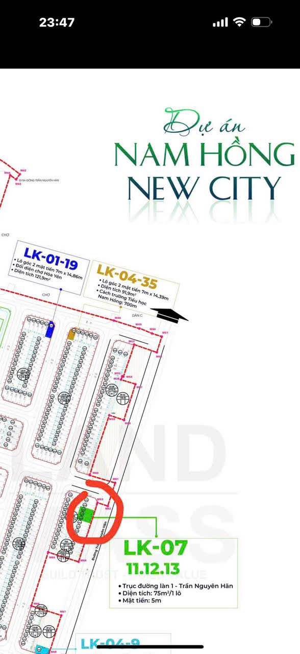 Đất nền Trần Phú, TP Bắc Giang 121m² - Sổ đỏ chính chủ!