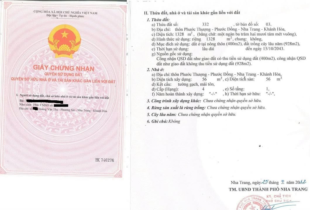 Bán Đất Mặt Tiền Tỉnh Lộ 3, Nha Trang - 1160m² Thổ Cư, Giá Tốt