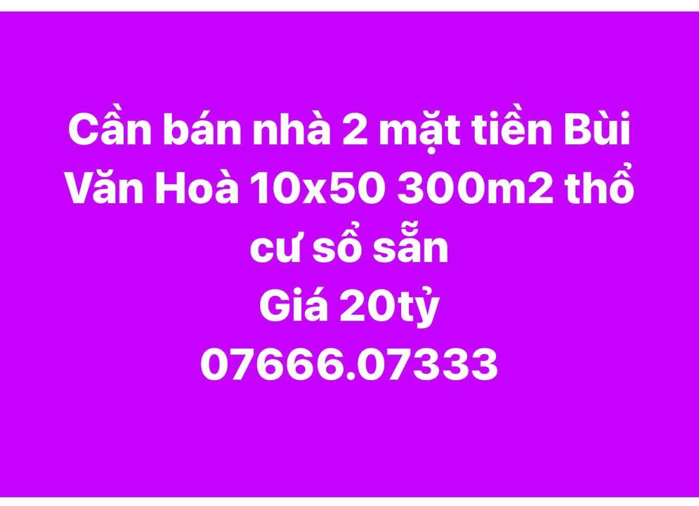 Nhà phố Biên Hòa 500m² đường Bùi Văn Hoà - Đầu tư sinh lời vượt trội!