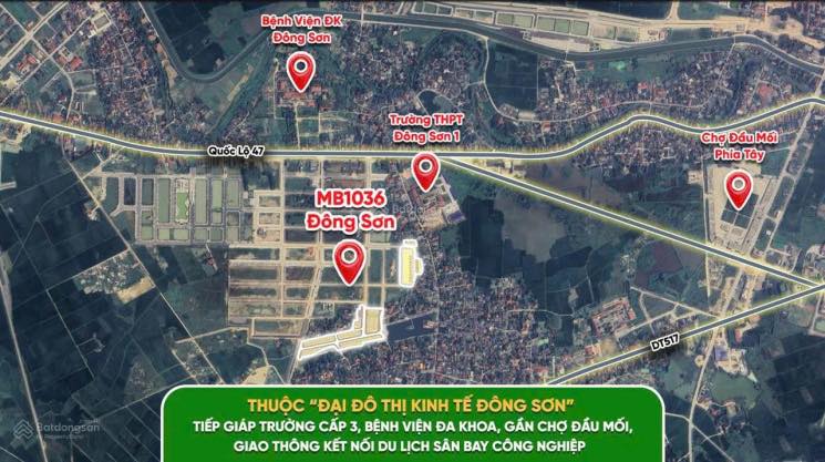 Đất nền Đông Sơn 93.5m² - Hướng Đông view hồ, giá 1.6 tỷ