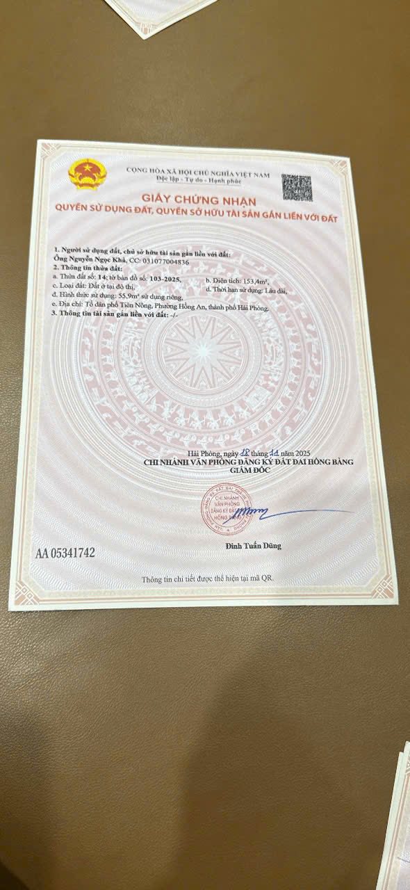 Đất Vĩnh Bảo Hải Phòng 55.9m² Sổ Đỏ Chính Chủ - Ngõ Ô Tô