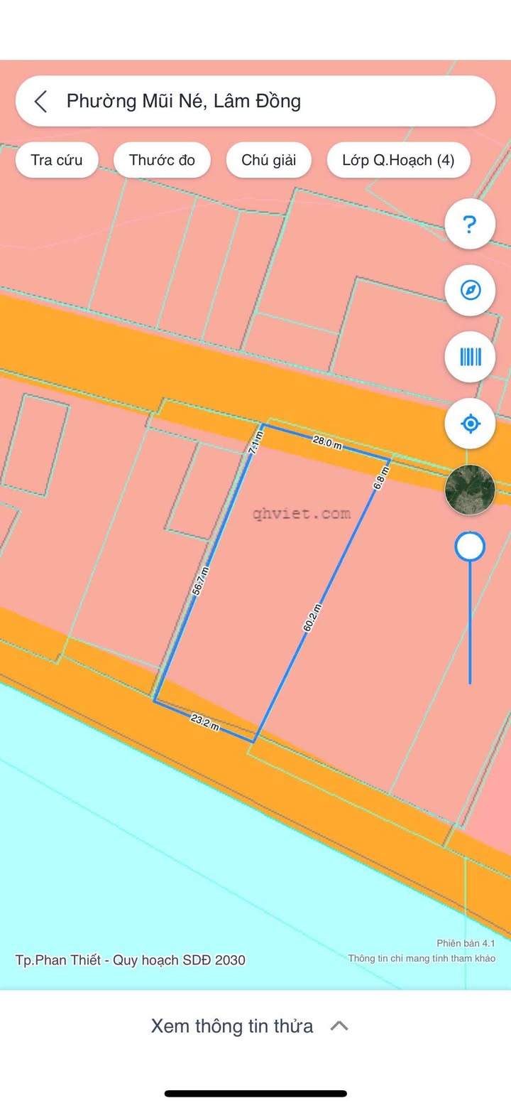 Đất nền Mũi Né 1659m² giáp biển – Tiềm năng tăng giá vượt trội!