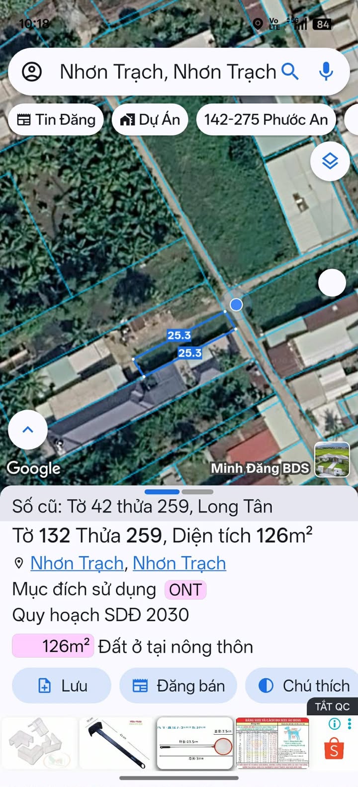 Đất Long Bình Tân, Biên Hòa 128m² full thổ cư - 2.05 tỷ