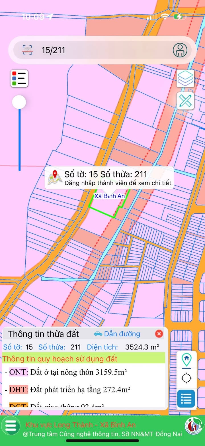 Đất nền Long Thành 3524m² sổ thổ cư - Kinh doanh/Kho bãi/Nhà vườn
