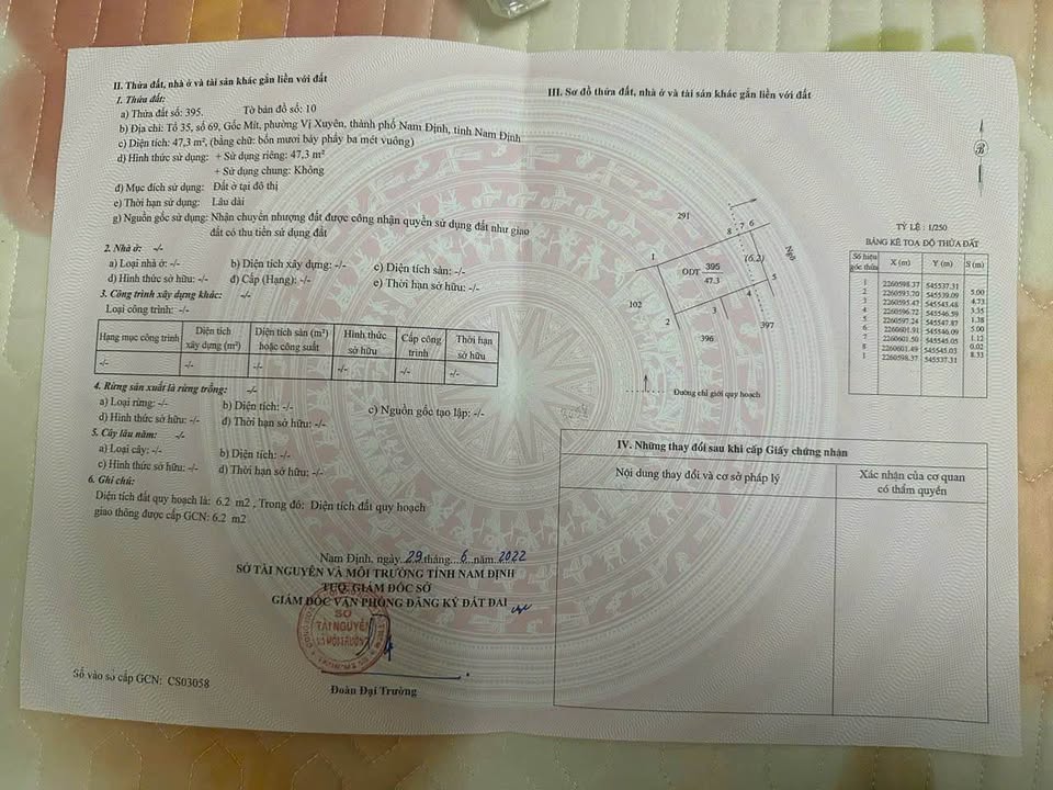 Bán đất 47.3m² Hùng Vương, Nam Định - Ngõ ô tô, Sổ đỏ chính chủ