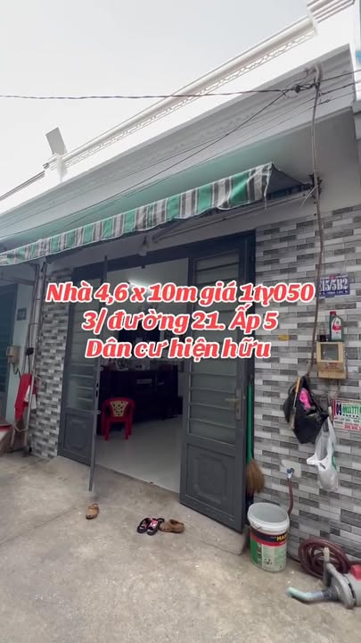 Nhà 46m² Hướng Đông, Xã Bình Mỹ, Bắc Tân Uyên - Giá 1.05 Tỷ