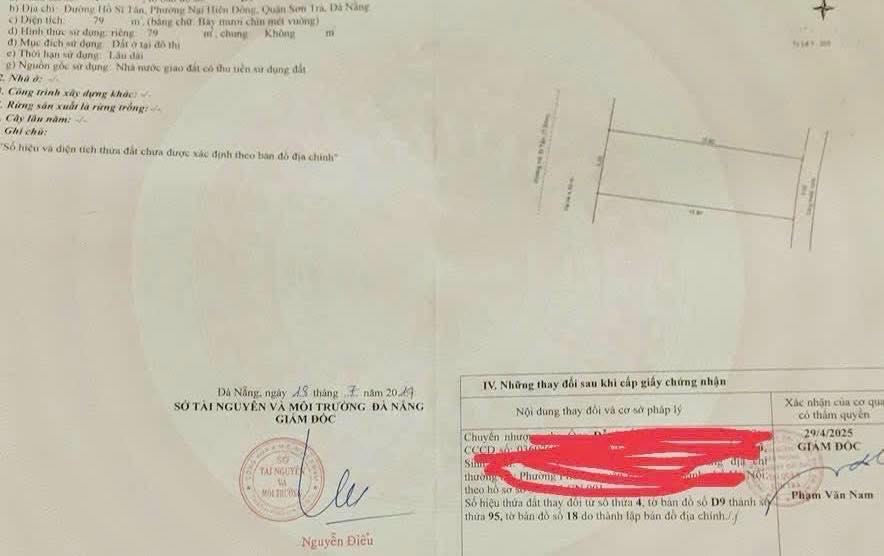 Đất Mặt Tiền Hồ Sỹ Tân, Sơn Trà - 80m², Ngang 5m - Giá 7.15 Tỷ