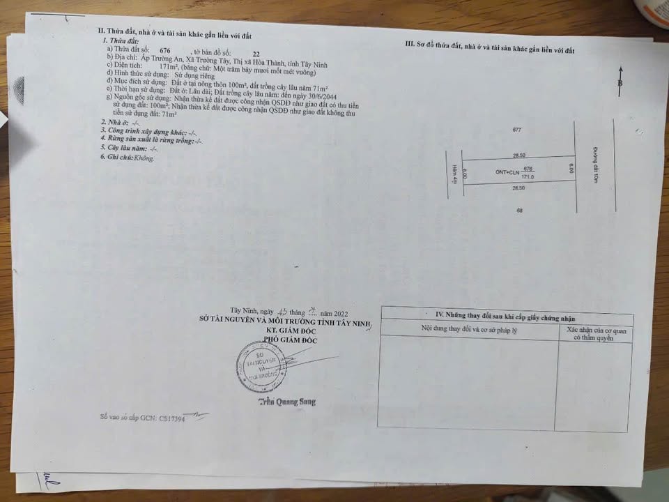 Đất Nền Hẻm Ngô Quyền, Tây Ninh - 171m² Thổ Cư, Hướng Đông Giá 810 Triệu