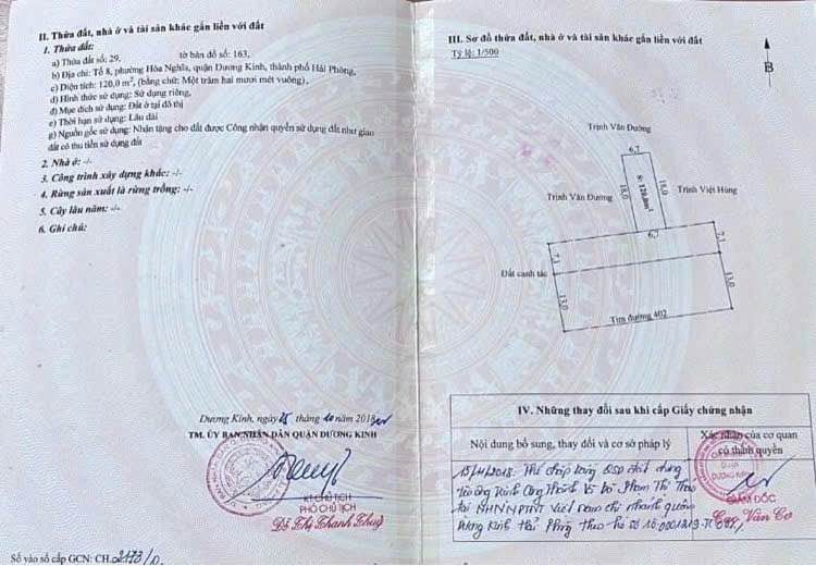 Nhà Mặt Tiền Đường Tư Thủy, Hải Phòng - 120m² Tiềm Năng Đầu Tư