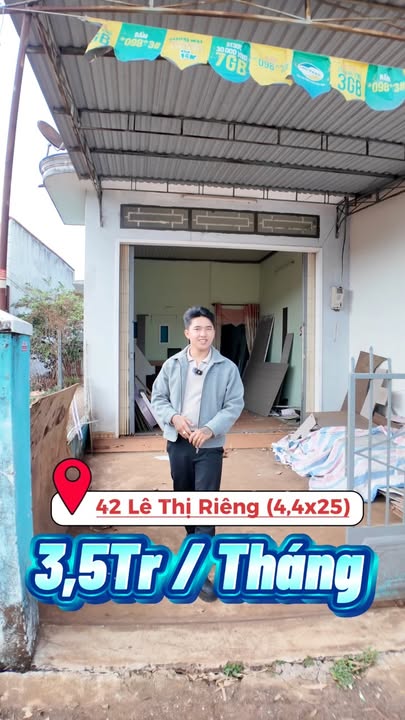 Nhà riêng Lê Thị Riêng, Pleiku 110m² - Giá tốt hiếm có 3.5 triệu/tháng!