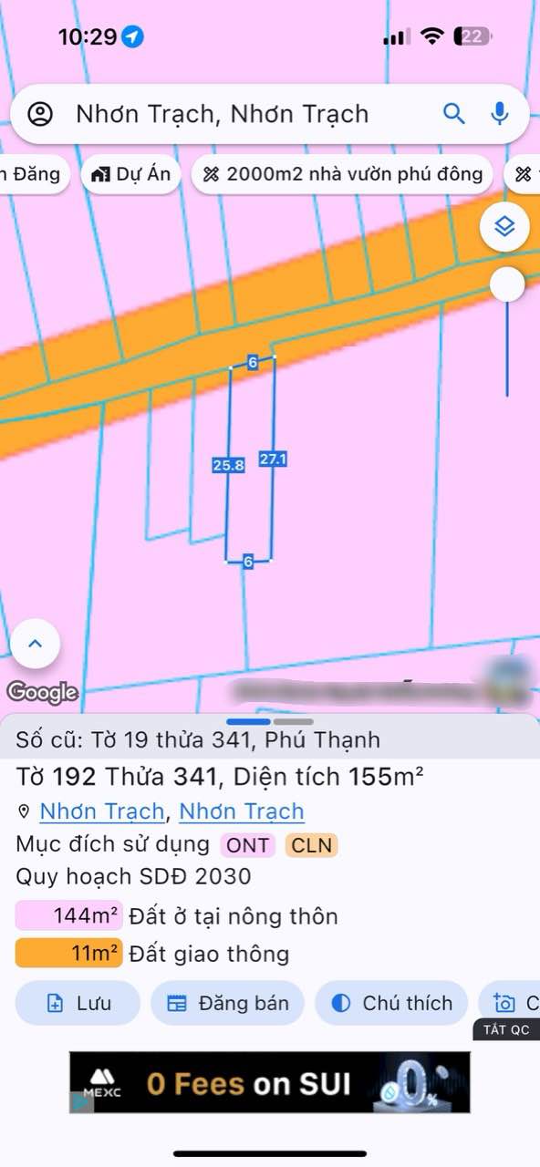 Đất Nền Nhơn Trạch 155m² - Sổ Đỏ Sẵn Sàng, Giá 2.5 Tỷ