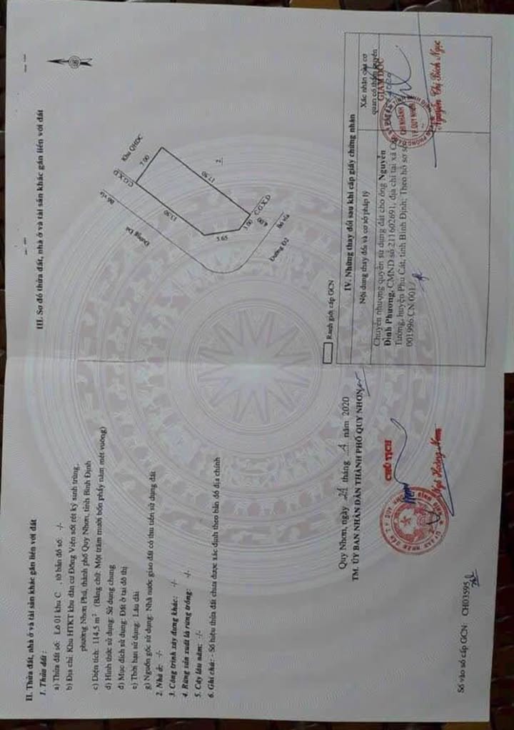 Đất nền Quy Nhơn 114m² - Sổ đỏ chính chủ, tiềm năng tăng giá!