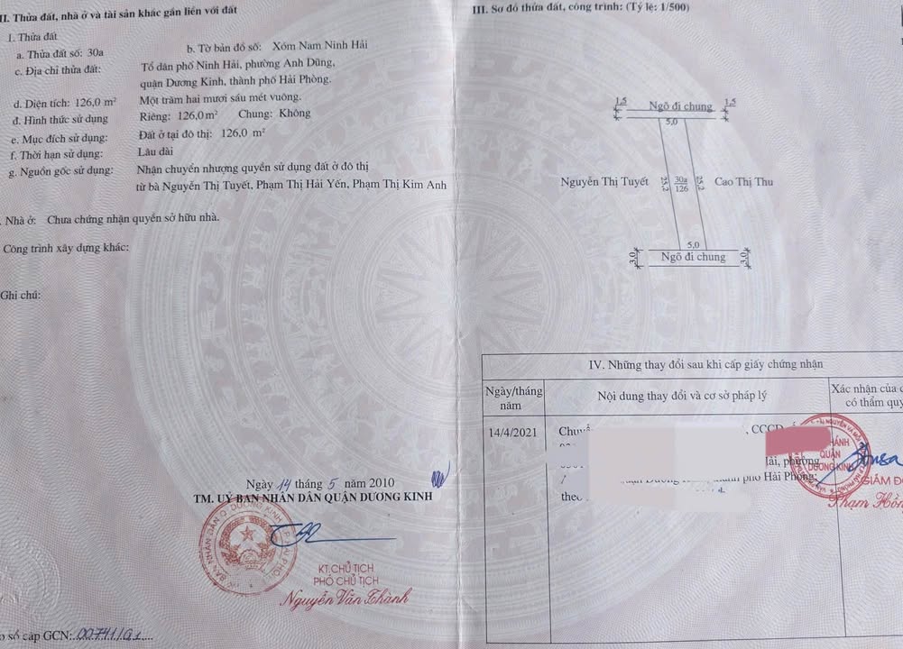 Đất nền Dương Kinh 126m² giá 2.938 tỷ - Sổ đỏ chính chủ!