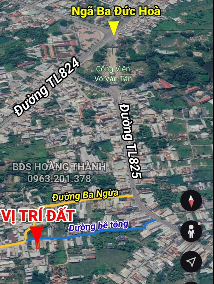 Đất nền Đức Hòa 189m² giá 2.2 tỷ - Đất thổ cư 100%