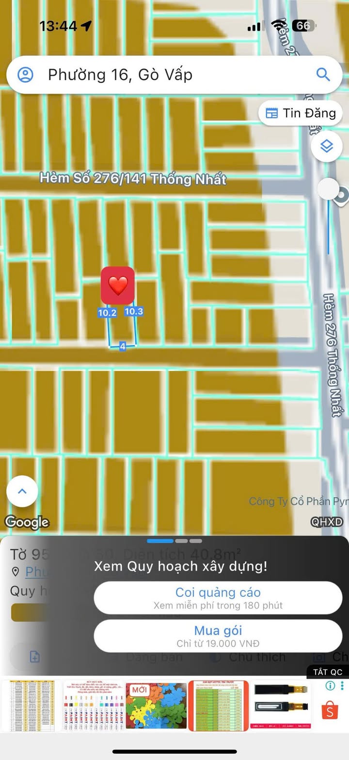 Đất nền Phường 16 Gò Vấp 35.3m² - Sổ đỏ chính chủ, tiềm năng tăng giá!