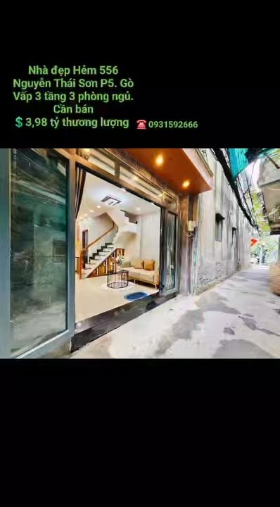 Nhà 3 Tầng Nguyễn Thái Sơn Gò Vấp - 3PN Full Nội Thất, Giá 3.98 Tỷ