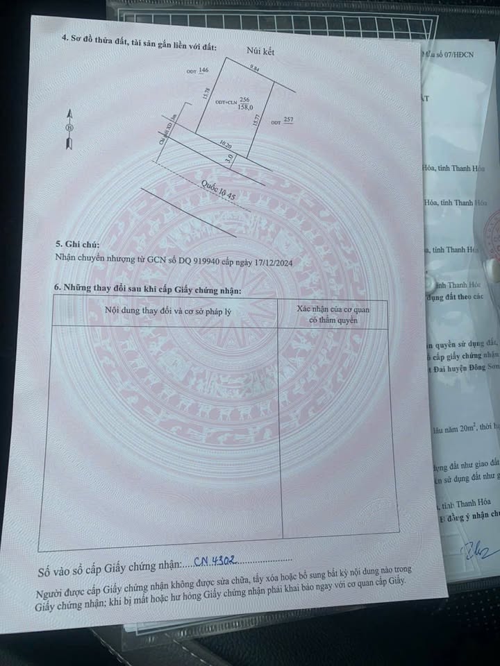 Đất nền Quốc Lộ 45, Như Thanh 158m² - Vị trí đắc địa kinh doanh!