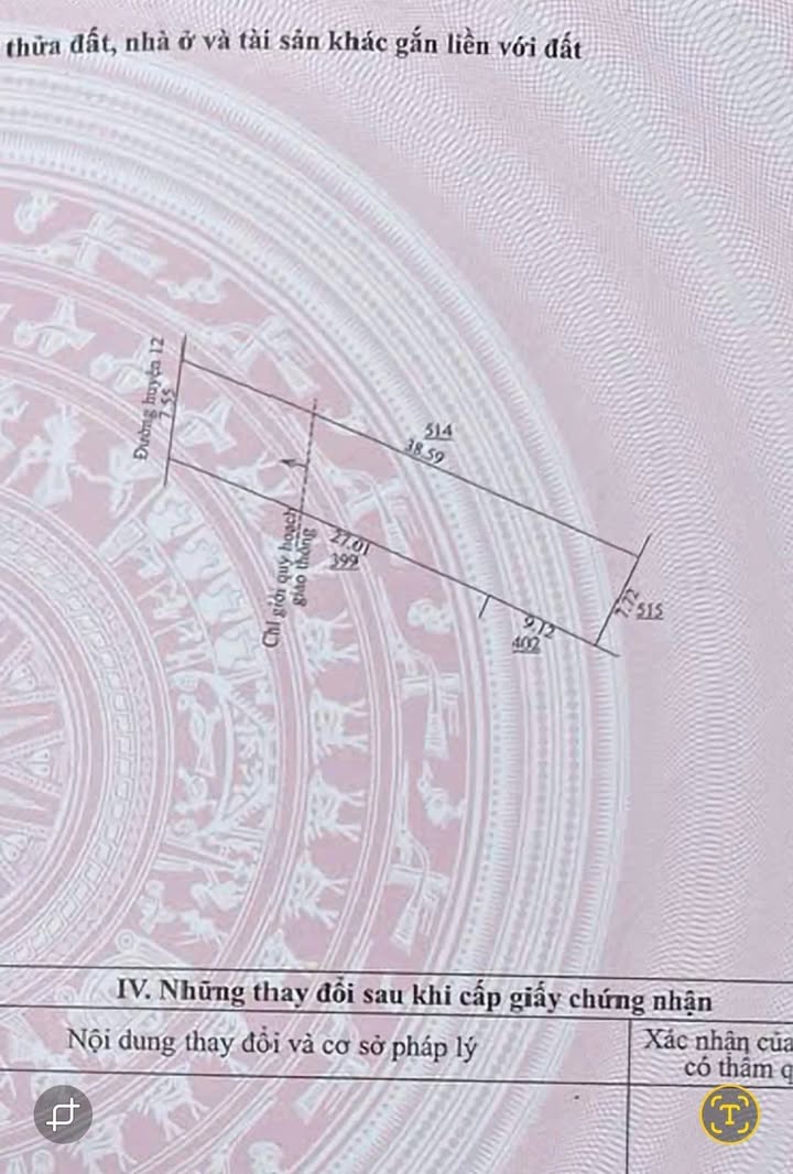Đất nền mặt tiền HL12, Bến Tre - 276m² thổ cư, giá 1.25 tỷ