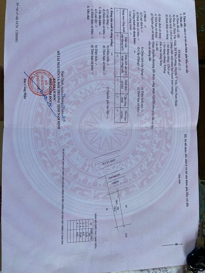 Đất Nền Thôn Ngọc Tân, Ý Yên - 120m² Mặt Đường Đồng Tâm, Sổ Hồng Sẵn Sàng