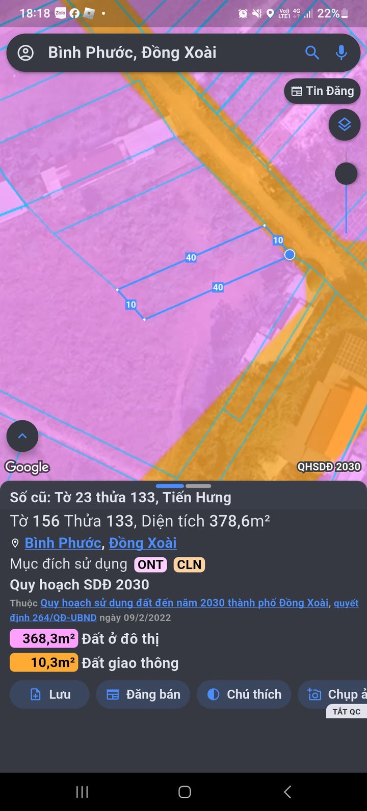 Đất nền Đồng Xoài 400m² giá 1.65 tỷ - Đất thổ cư 100%!