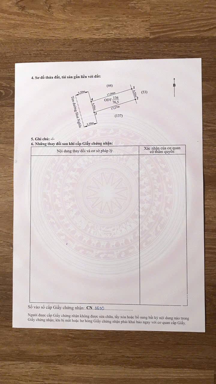 Bán Đất Mặt Đường Hòa Nghĩa, Dương Kinh, Hải Phòng - 76.5m² - Sổ Hồng Chính Chủ