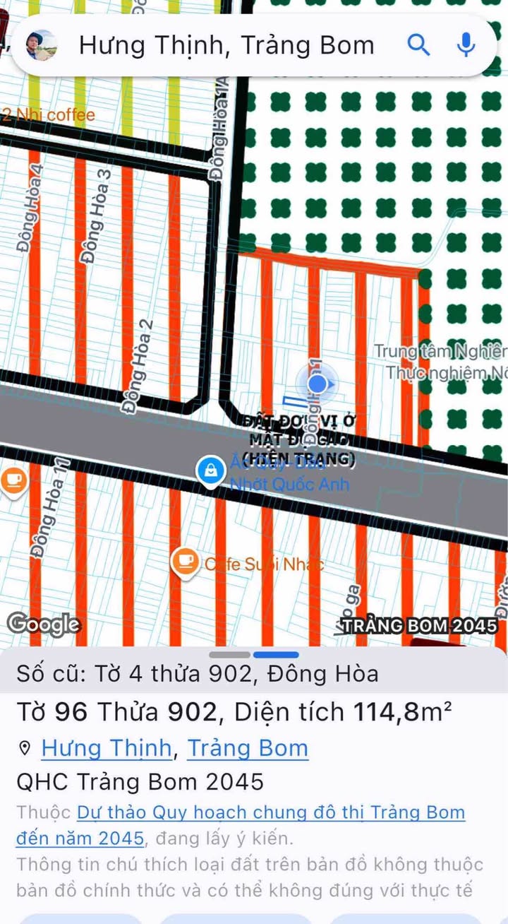 Đất Nền Trảng Bom 113m² - Sổ Đỏ Sẵn Sàng, Giá 1.2 Tỷ