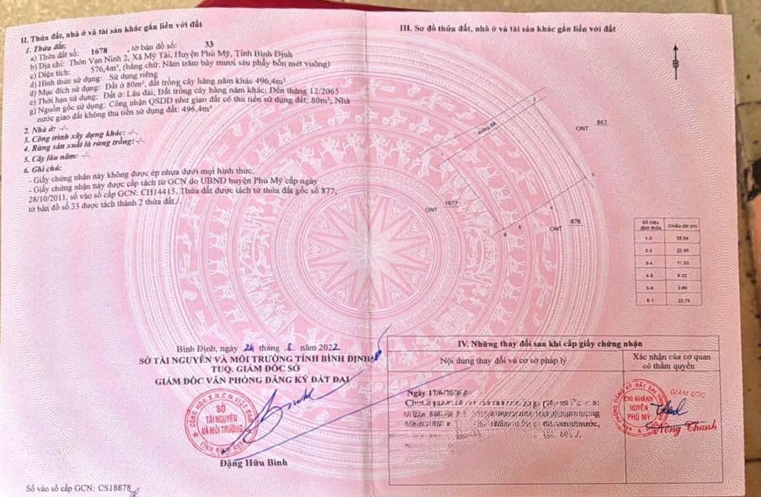 Đất nền Vạn Ninh 2, Phù Mỹ 600m² giá 300 triệu - Đất thổ cư 100%