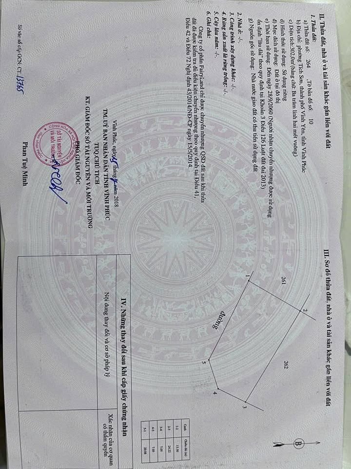 Đất nền Phường Tích Sơn Vĩnh Yên 302m² - Tiềm năng tăng giá vượt trội!