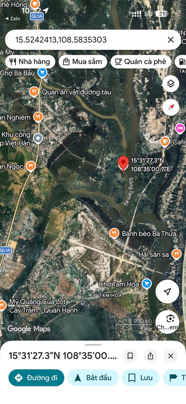 Đất Vườn 1123m² Tam Anh Nam - 2 Mặt Tiền Sông, Sổ Đỏ Sẵn Sàng