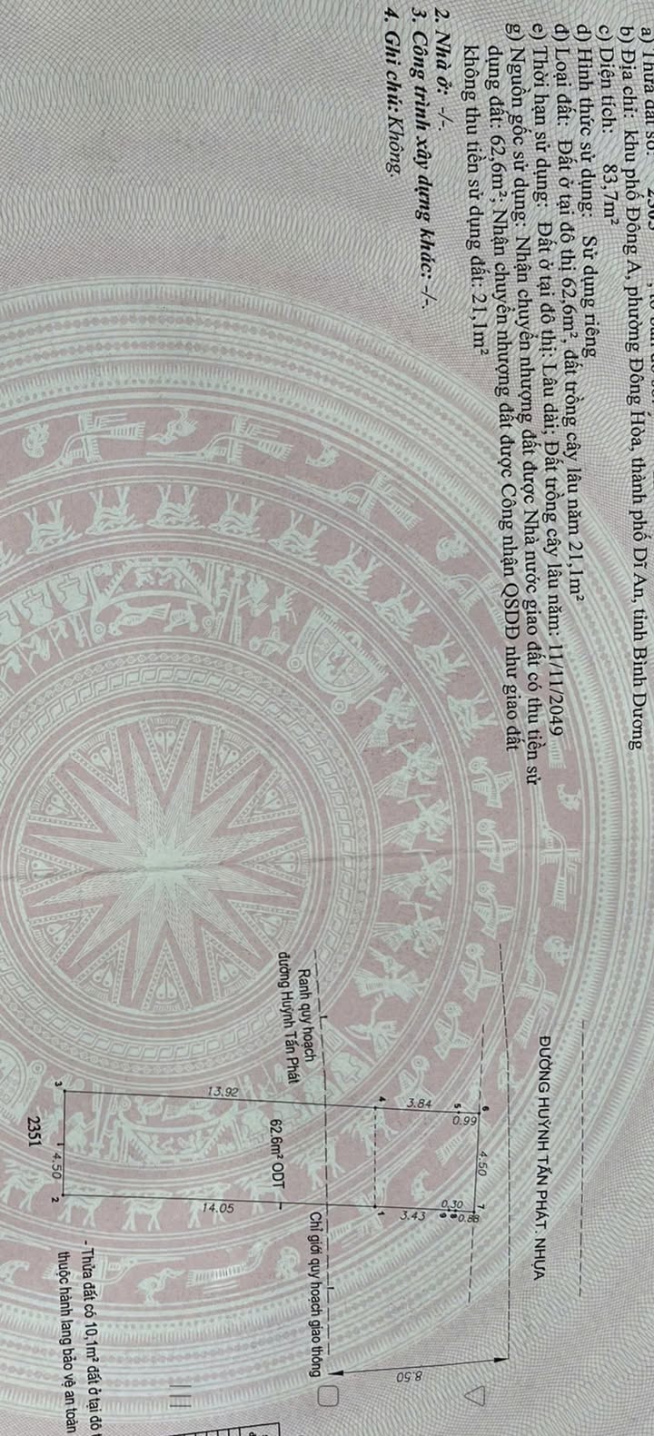 Đất nền Mặt tiền Huỳnh Tấn Phát Dĩ An 85m² - Sổ đỏ chính chủ!