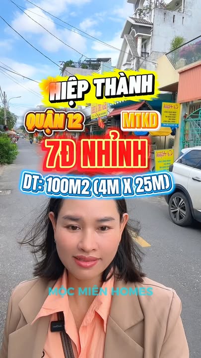 Nhà phố MTKD Hiệp Thành Q12 100m² - Mặt tiền kinh doanh đắc địa