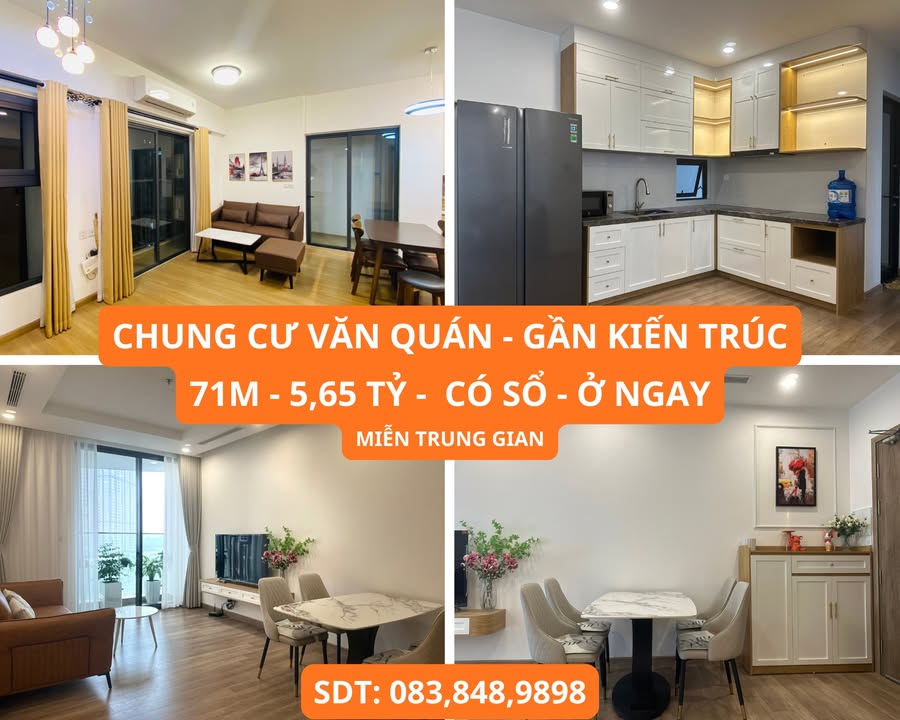 Căn hộ Văn Quán 71m² 5,65 tỷ - Bàn giao ngay