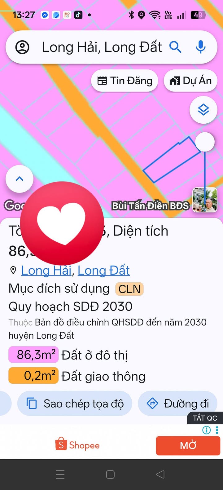 Bán Đất Nền Long Hải 86m² - Trung Tâm Thị Trấn, Sổ Hồng Sẵn Sàng