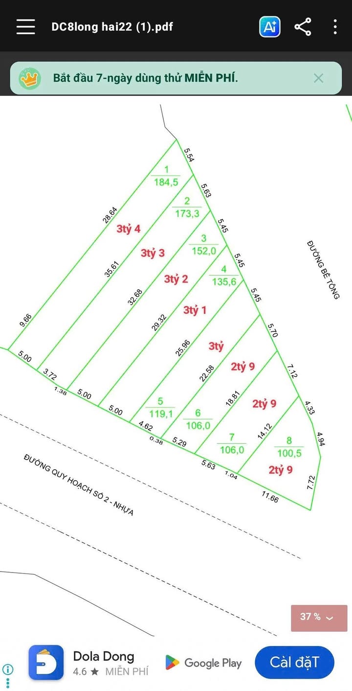 Đất nền Xã Long Hải Long Điền 80m² - Đất thổ cư 100%