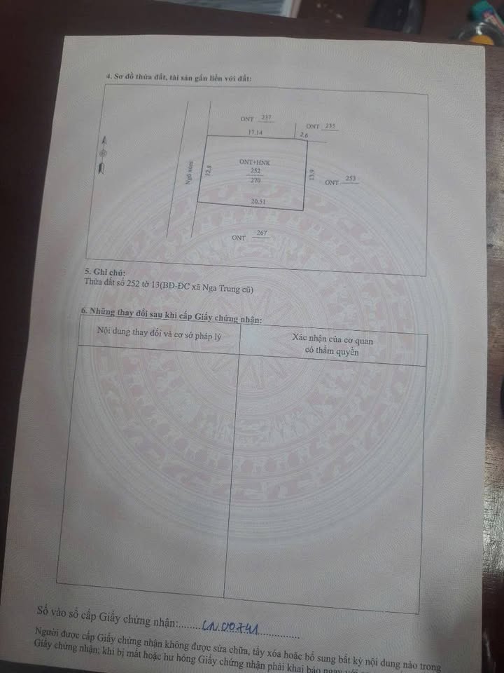 Đất Nền Nga Trung 270m² Kèm Nhà Ở - Sổ Đỏ Chính Chủ, Tiềm Năng Đầu Tư!