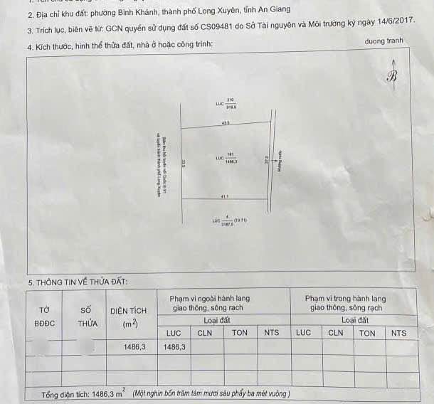 Đất nền Tuyến Tránh Phú Quốc 1486m² - Giá 2.5 tỷ, Sẵn Sổ Hồng