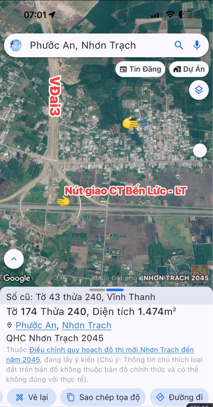 Đất nền Nhơn Trạch 1474m² - Tiềm năng tăng giá vượt trội!