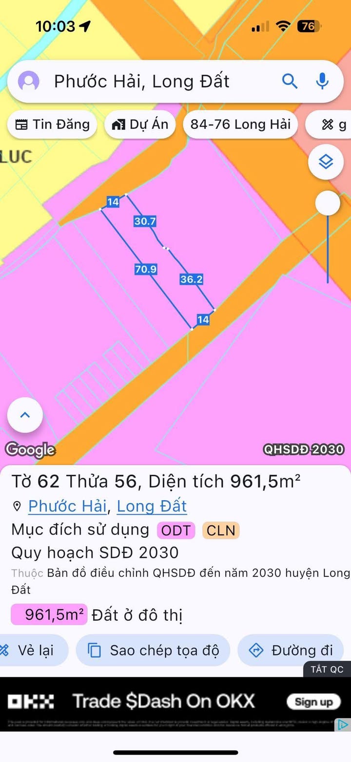 Đất nền Thị trấn Phước Hải 961m² - Tiềm năng tăng giá vượt trội!