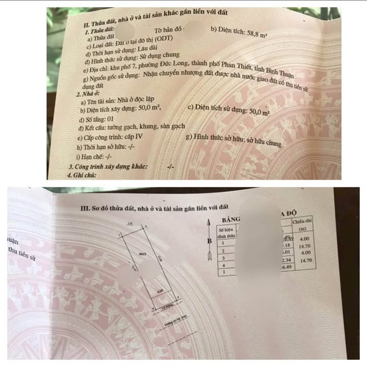 Nhà Cấp 4 Mặt Tiền Nhựa Phan Thiết 58.8m² - Sổ Hồng Riêng