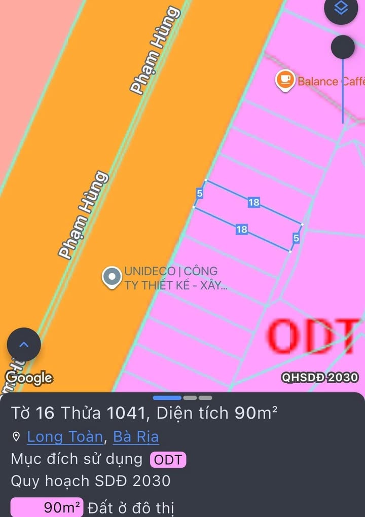 Đất nền Phạm Hùng Bà Rịa 90m² – Sổ đỏ chính chủ, tiềm năng sinh lời!