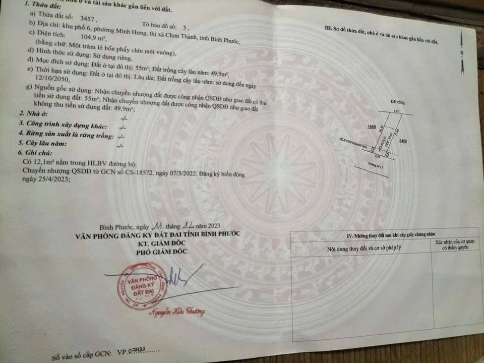 Đất Nở Hậu 550 Triệu Tại Chơn Thành - Gần 2 KCN Lớn