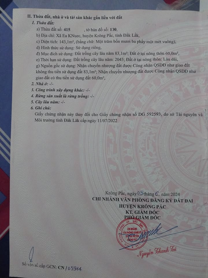 Đất nền Ea Knuec, Đắk Lắk - 150m² Sổ Đỏ, Giá Tốt Đầu Tư