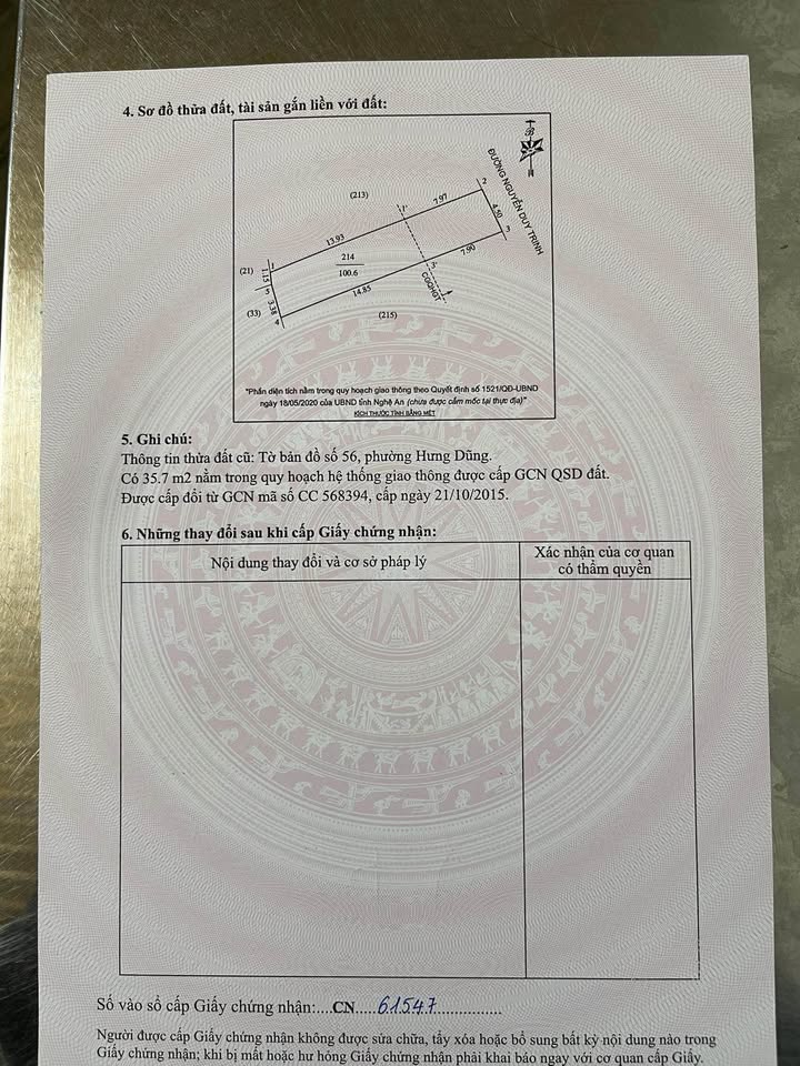 Đất Mặt Tiền Nguyễn Duy Trinh, TP Vinh 100m² - Kinh Doanh Đắc Lợi