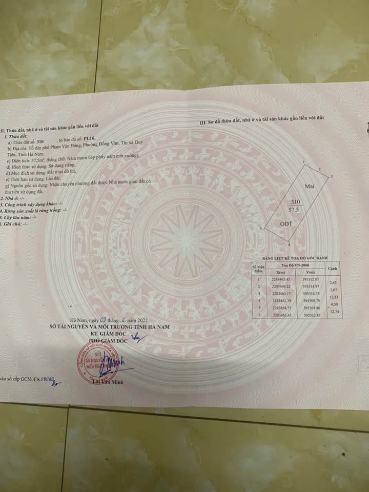 Đất nền Đồng Văn 57m² nhỉnh 2 tỷ - Đất thổ cư 100%