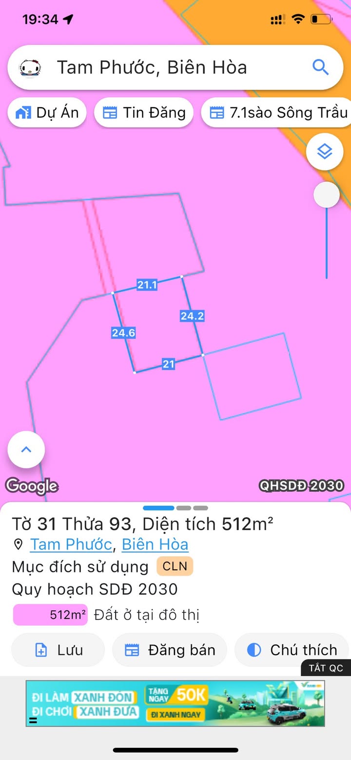 Bán Gấp Đất Vườn 517m² Tam Phước, Biên Hòa - Tặng Nhà Ở Ngay