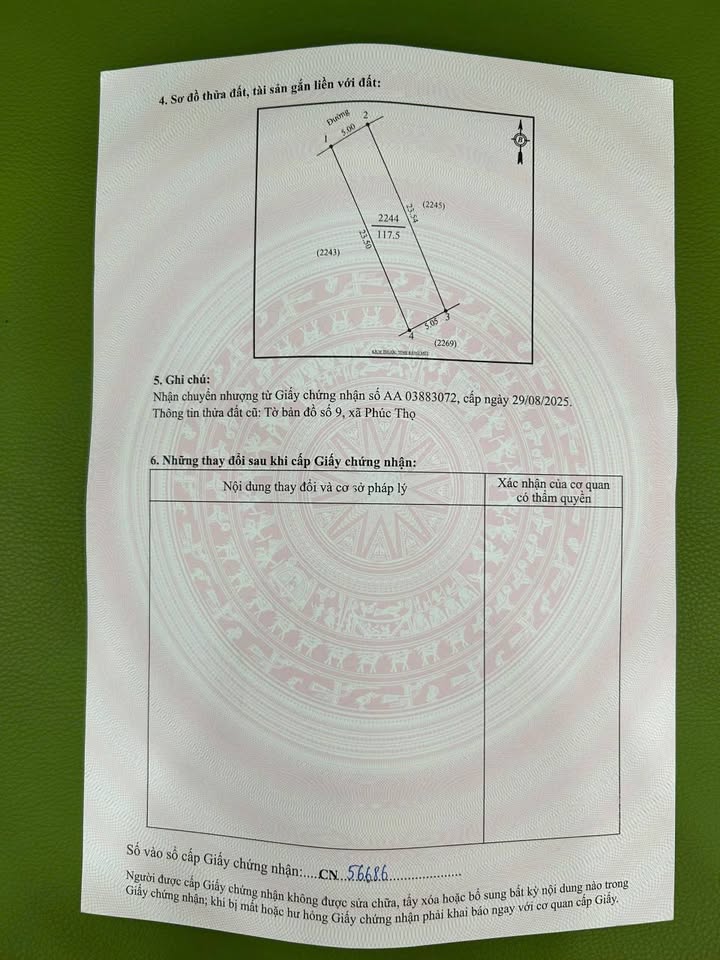 Đất nền Phúc Thọ, TP Vinh 117m² - Tiềm năng tăng giá!